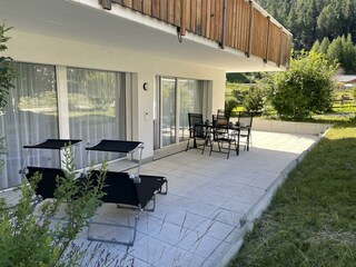 Day beds on the terrace