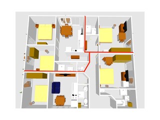 Zimmerplan 2 Ferienwohnungen und 2 Komfortzimmer S