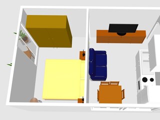 5 Ferienwohnung 1 mit 1 Schlafzimmer 3D