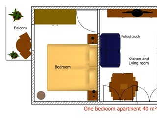 4 Ferienwohnung 1 mit 1 Schlafzimmer 2D