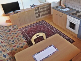 2 Ferienwohnung 1 mit 1 Schlafzimmer Wohnraum