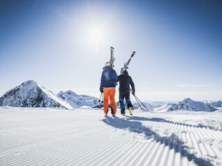 Skifahrer am Stubaier Gletscher