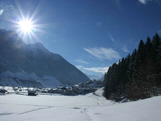 Pension Ladestatthof Ausblick im Winter