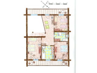 Chalet Ruhpolding Grondplan 14