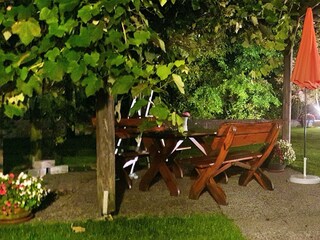 Terasse vor Haus an der Mur