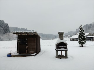 Garten im Schnee