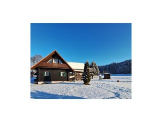 Ferienhaus im Winter