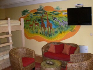 Safarizimmer 6 Personen Wohnzimmer