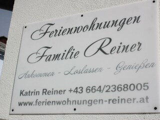 Schild Unterkunft