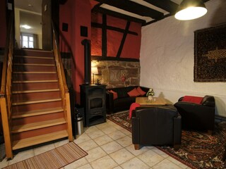 Wohnbereich mit Kamin