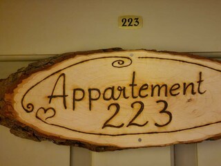 Appartement 223, Bad Aussee, Türschild
