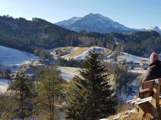 überm Parkbad Blick auf die Gesäuseberge