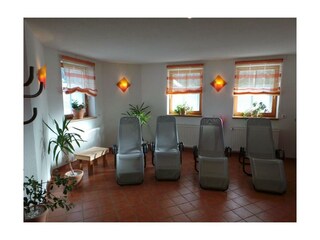 Liegebereich in der Sauna