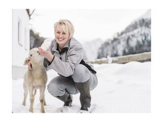 Bauernhofleben im Winter