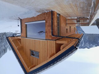 Terrasse Ferienhaus Winter