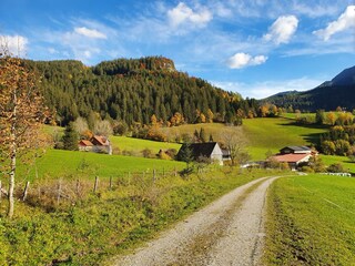 Bauernhof Wolfbauer in Johnsbach im Spätherbst