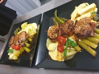 Schweinsfilet | grüner Spargel | Petersilkartoffel