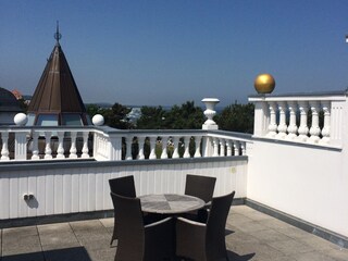 Ein weitere Blick auf die einzigartige Dachterrasse.