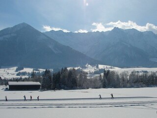 Loipe an der Gartenwohnung Walchsee
