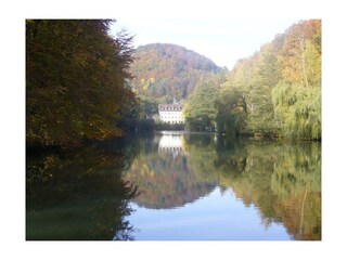 Ententeich mit Blick auf Petronell