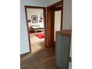 Blick ins Schlafzimmer