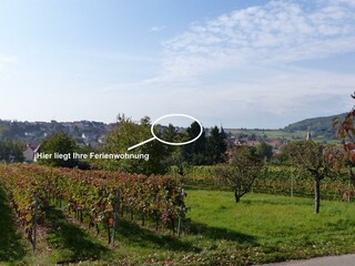 Dorf mit Markierung