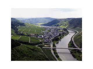Bruttig mit Mosel und der Brücke
