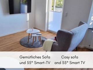 Wohnung 2 - Sofa & TV