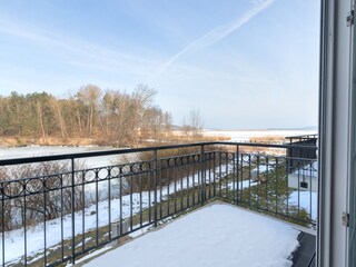 Blick vom Balkon im Winter