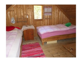 Schlafbereich Zwergenwaldhütte Tirol