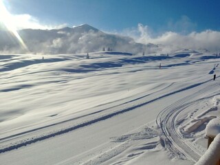 Ausblick auf die Skipiste
