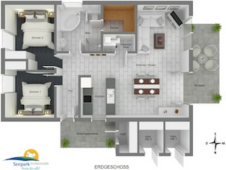 Vakantieappartement Nordhorn Grondplan 39