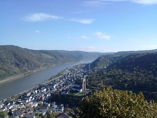FeWo Blick auf Oberwesel und Rhein