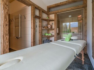 Massage möglich in der Sauna
