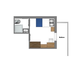 Basic & Classic | max. 1 Pers. | Balkon | 13m²