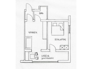 Augenweide | 2 Raum | ohne Balkon, Teeküche | 40m²