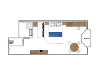 Himmelsschlüssel | 1 Raum | mit Balkon |35m²