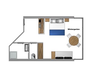 Himmelsschlüssel | 1 Raum | ohne Balkon |35m²
