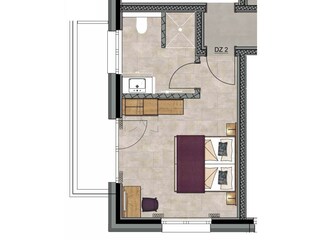 Grundriss Zimmer 2
