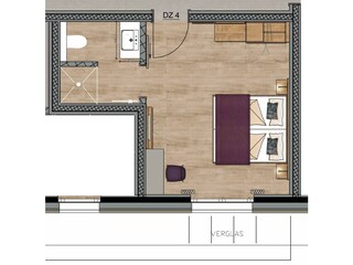 Grundriss Zimmer 4