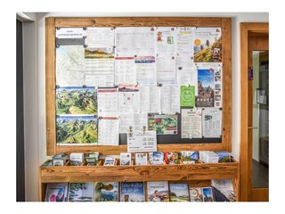 Unsere Infotafel bei der Rezeption