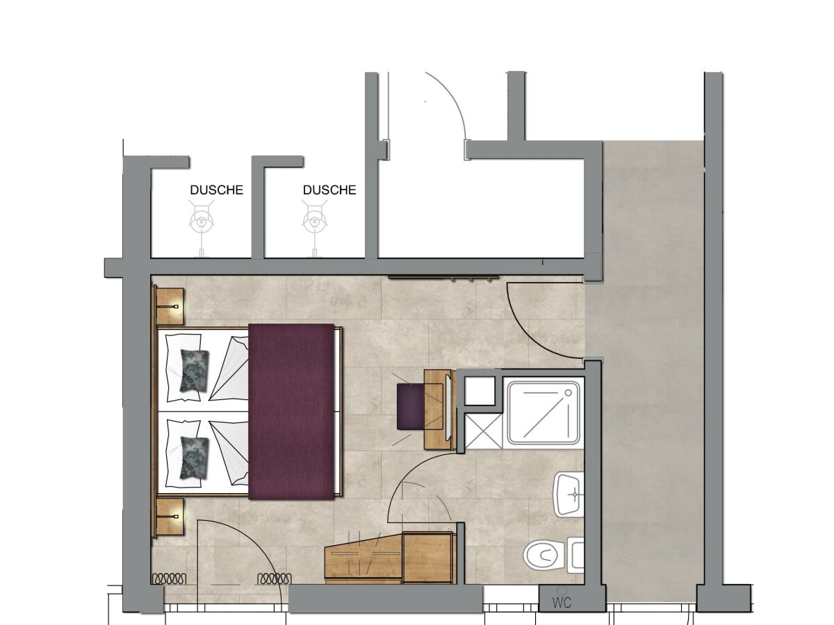 Grundriss Zimmer 5