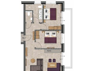 Grundriss Appartement 1