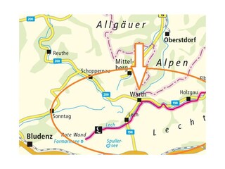 Warth eignet sich perfekt für 3-4 Lechweg Etappen