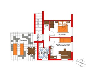 Plan vom Appartement Wildkogel