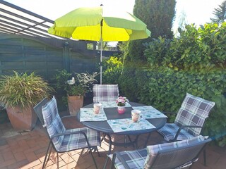 geschützte Terrasse