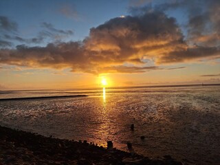Sonnenuntergang am Wattenmeer