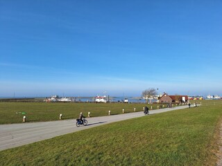 Hafen und Promenade in Norddeich