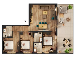 Grundriss Deluxe Suite