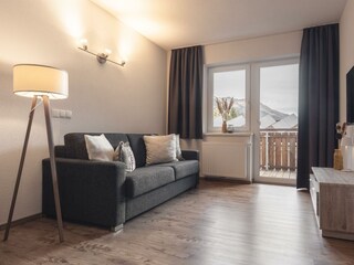 Appartement Alpenrose_Wohnbereich mit Ausblick